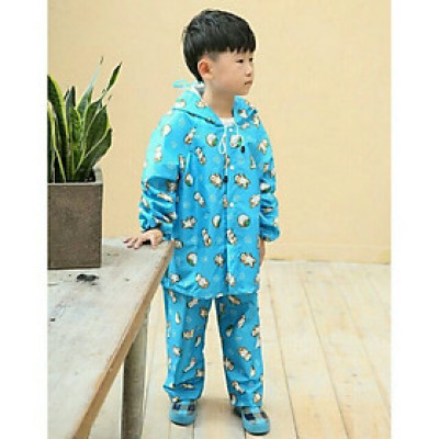 Bộ Áo Mưa Trẻ Em Vải Dù Hoạt Hình Cho Bé Từ 3-5 Tuổi, Áo Mưa Trẻ Em Cute
