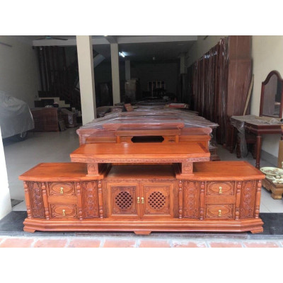 Kệ tivi gỗ hương đá dài 2m2
