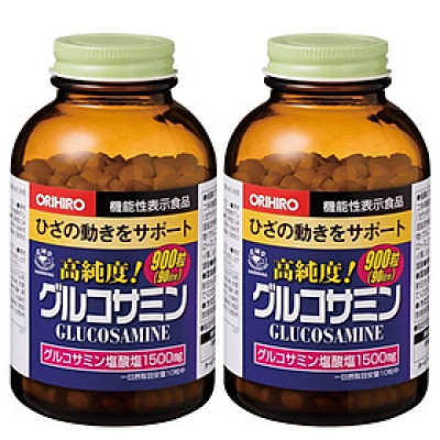 Combo 2 hộp Thực phẩm bảo vệ sức khỏe bổ xương khớp Orihiro Glucosamine 1500mg hộp 900 viên