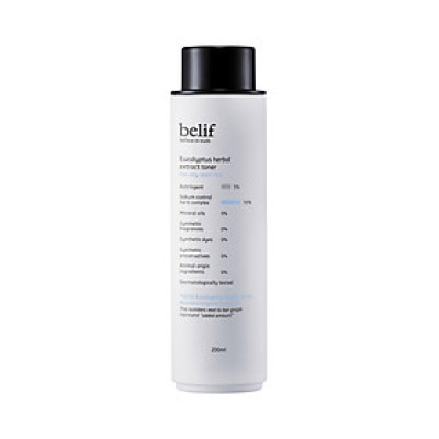 Nước cân bằng khuynh diệp ngăn ngừa mụn cho da dầu Belif Eucalyptus Herbal Extract Toner 200ml