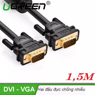 Ugreen UG11630VG101TK 1.5M màu Đen Cáp tín hiệu 2 đầu VGA - HÀNG CHÍNH HÃNG