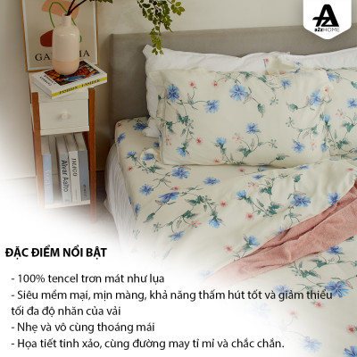 Vỏ Mền Purple Liana Mềm Mại 100% Tencel Cao Cấp A2Z Home