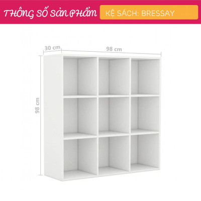 Kệ sách gỗ MDF phủ melamine SMLIFE Bressay