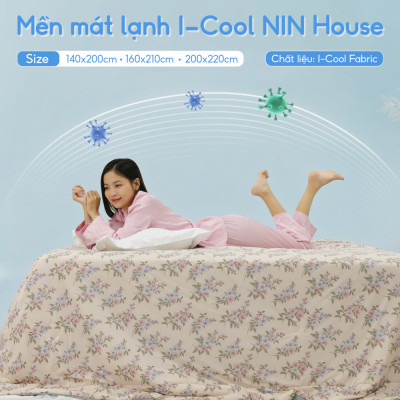 [CHĂN HÈ MÁT LẠNH] Mền lạnh I Cool Advance NIN House NM8033 1m6x2m1 hình cute| Chăn chần Ice Silk