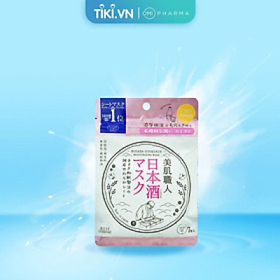 Mặt Nạ Dưỡng Ẩm Da Chứa Chiết Xuất Sake Bihada-Syokunin Kose Nhật Bản Clear Turn 5 Miếng