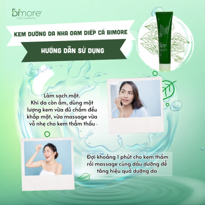 Kem dưỡng da nha đam diếp cá Bimore dưỡng ẩm sáng da ngừa mụn 30ml