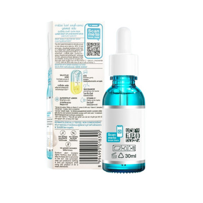 Dưỡng Chất Garnier Giảm Mụn Sáng Da Skin Naturals Bright Complete Anti-Acne Booster Serum30ml