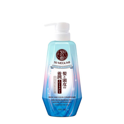 Dầu xả ngăn rụng tóc, sạch sâu thanh mát 50 Megumi Fresh & Clean Conditioner 400ml