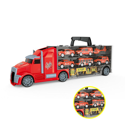 TOYSTAR - 666-03G Bộ mô hình xe ô tô chuyên chở - cứu hộ (KT 59x11x20cm)
