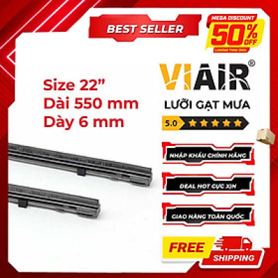Combo 2 Lưỡi Gạt Mưa Loại A VIAIR R15 (22 Inch/550 mm)
