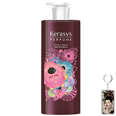 Dầu xả nước hoa hương cúc rừng và xạ hương Kerasys Lovely Daisy Hàn Quốc 600ml tặng kèm móc khóa