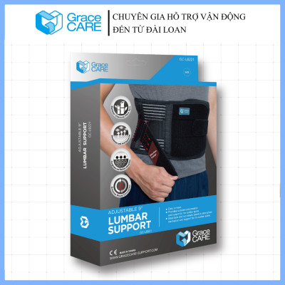Đai Bảo Vệ Lưng Grace Care LB221 (Bản Cao ~23cm) - Cố Định, Giảm Đau, Thoát Vị Đĩa Đệm, Gai Cột Sống