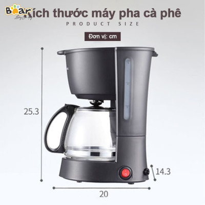 Máy pha cà phê mini Bear, máy pha cafe mini tự động dung tích 600ml, Anh Lam Store - Hàng chính hãng