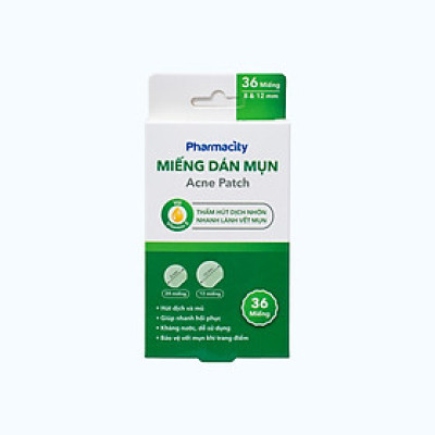Miếng dán mụn Pharmacity hộp 36 miếng