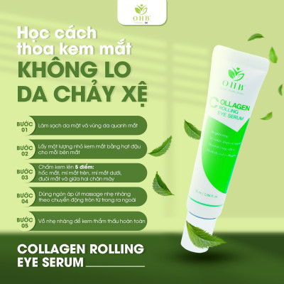 Thanh lăn dưỡng mắt Collagen Rolling Eye Serum OHB MADE IN KOREA. 