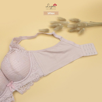 Áo Lót Nâng Ngực Nữ Không Gọng Cao Cấp LUPERI LU3AL864 Siêu Nâng Quả Đắp Ren Phù Hợp Cho Nàng Ngực Nhỏ Và Vừa