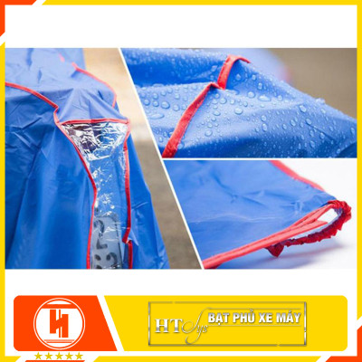 Bạt phủ xe máy chống nắng mưa - HT SYS - Màu Xanh - Chất liệu Polyeste cao cấp