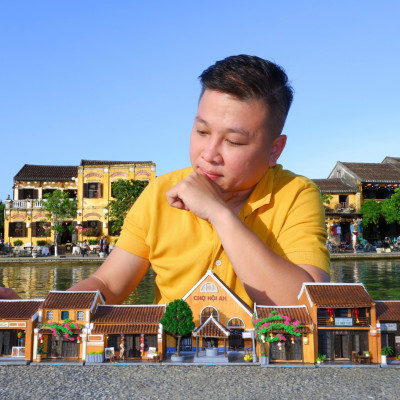 Mô Hình Tự lắp ráp DIY - Hội An Thế Giới Tí Hon-HA164-09 NHÀ CỔ TẤN KÝ