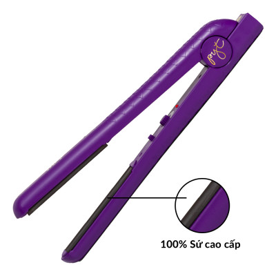 Máy Kẹp Tóc Bằng Sứ PYT Ceramic Styling Tool (2 trong 1) - Màu Tím - Công Nghệ Nhiệt Hồng Ngoại Xa - Có Thể Duỗi, Uốn Lọn Hoặc Uốn Cúp