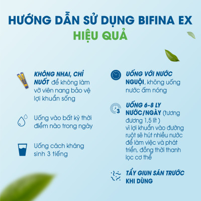 Combo 3 hộp Men vi sinh Bifina Nhật Bản - Loại EX hộp 60 gói