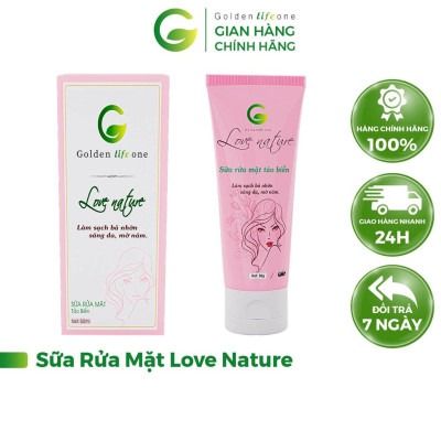 Combo Mặt Nạ Tảo Biển Love Nature 30G + Sữa Rửa Mặt Love Nature 50ML GOLDEN LIFE ONE