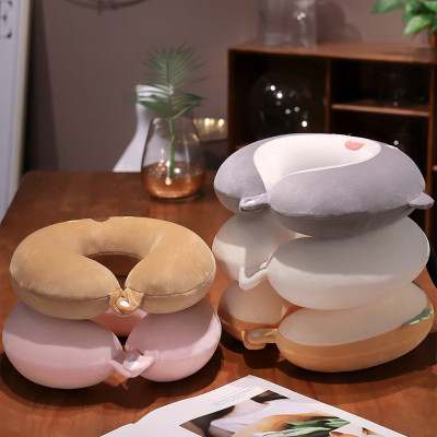 Gối chữ U làm bằng mút hoạt tính, gối kê cổ dễ thương dùng để máy bay, xe hơi, du lịch, kê cổ cổ gối ngủ trưa văn phòng-GC876488