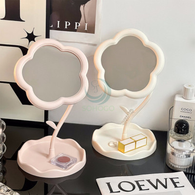 Gương Để Bàn Hình Hoa Cúc Xinh Xắn Gương Bông Hoa Trang Trí Bàn Học/Bàn Trang Điểm Gương Mini Để Bàn Cute Hình Hoa Gương Hình Hoa Dễ Thương – Phụ Kiện Decor