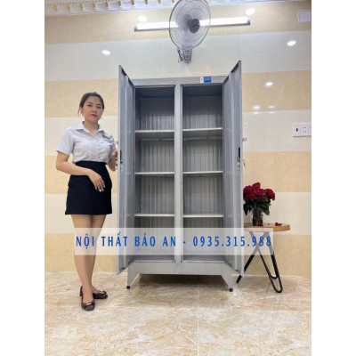 Tủ hồ sơ văn phòng 2 cửa sơn tĩnh điện Bảo An 