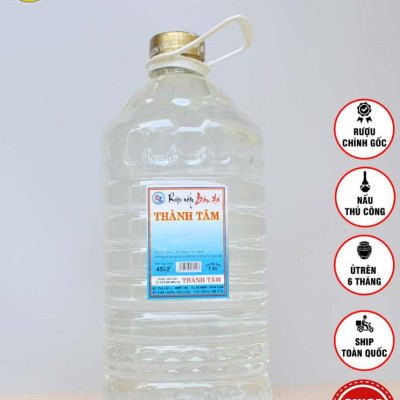 Đặc Sản Bình Định - Rượu Bàu Đá Thành Tâm Nếp 5 Lít- OCOP 3 Sao