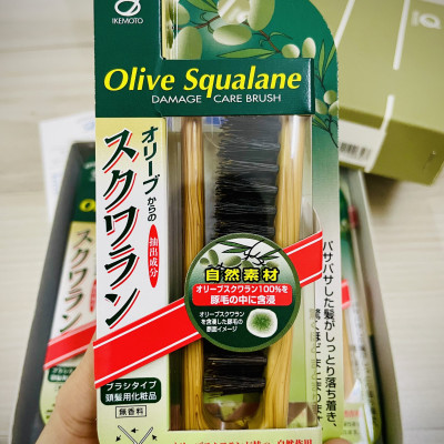 Lược Chải Tóc Bằng Lông Heo Tẩm Tinh Dầu Ikemoto Olive Squalane OS-700