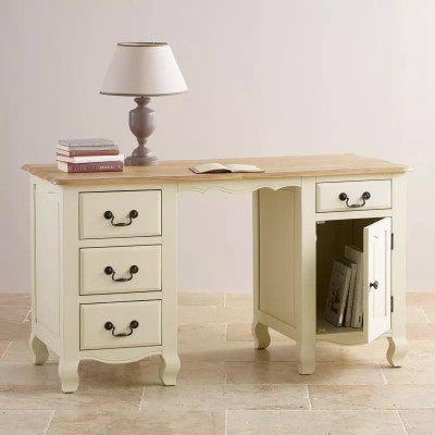 Bàn Làm Việc Bella Gỗ Sồi Ibie OTDBELO - Trắng (140 x 60 cm)