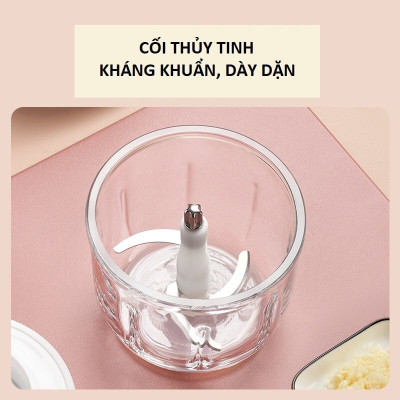 Máy Xay Ăn Dặm Cho Bé Yoice Cối Thủy Tinh 0,3L - HÀNG CHÍNH HÃNG