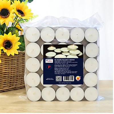 Bịch 100 Nến Tealight Miss Candle FtraMart (Trắng)