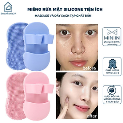Bàn Chải Rửa Mặt Silicon Mini - Bàn Chải Làm Sạch Lỗ Chân Lông Mặt - Bàn Chải Làm Sạc - Miếng Cọ Rửa Mặt Tẩy Tế Bào Chết - HÀNG CHÍNH HÃNG MINIIN