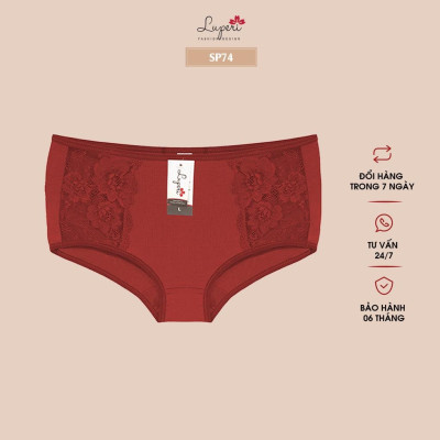 Quần Lót Nữ Cotton Cạp Vừa LUPERI LU3QL74 Nâng Mông Phối Ren Cao Cấp Kháng Khuẩn, Khử Mùi, Thoáng Khí