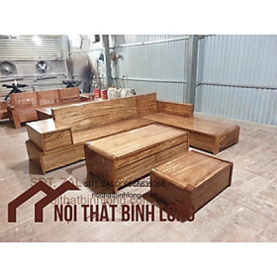 Bàn ghế góc gỗ hương tiếp khách giá thật