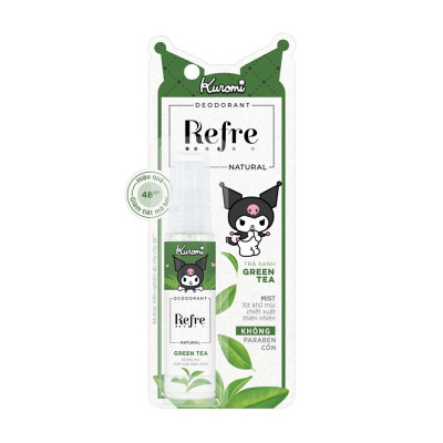 Xịt Khử Mùi Refre Natural 30ml - Hương Trà Xanh