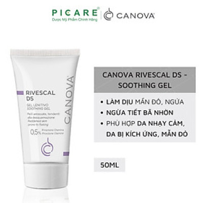 Gel Làm Dịu Da, Ngăn Ngừa Tiết Bã Nhờn Canova Rivescal DS Soothing Gel 50ml