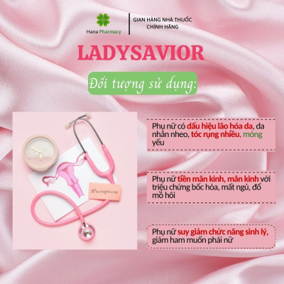 [Nhập khẩu châu Âu] Viên uống tăng cường nội tiết tố nữ LadySavior giảm bốc hỏa, nám sạm da, khô da, tăng cường sinh lý.