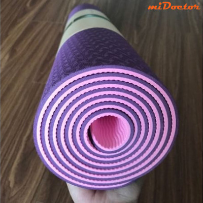 Thảm Yoga TPE 2 Lớp Siêu Dày 10mm (±0.5mm)  - Thảm Tập Yoga Định Tuyến TPE 2 Lớp Siêu Siêu Dày 10mm (±0.5mm) Chính Hãng miDoctor – Tặng Bao Đựng Thảm + Dây Buộc Thảm Tập Yoga