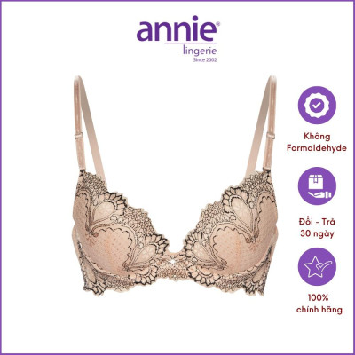 Áo ngực ren cao cấp annie bra 8137 mút vừa nâng ngực, xẻ V tạo khe ngực gợi cảm, trẻ trung, thoáng mát, có quần đồng bộ