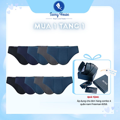 Combo Mix 5 Quần Lót Nam Freeman 6040 Tam Giác Tặng Kèm Dây Nịt Nam Cao Cấp