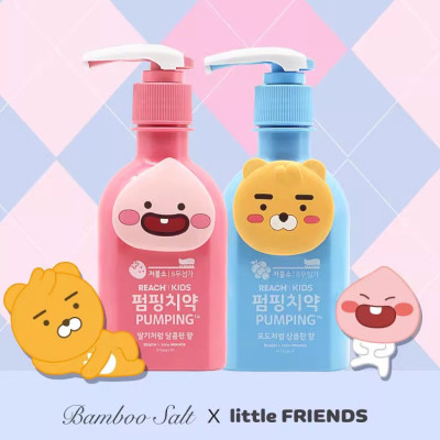 Kem đánh răng Trẻ em hương dâu tây và hương nho PumPing Kids Hàn Quốc 160g