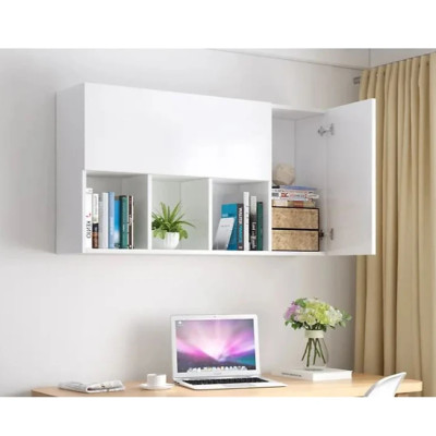 Kệ Tủ Sách Treo Tường 4 Ngăn 2 Cánh Tundo CTKT707 KT 120x65x24 cm