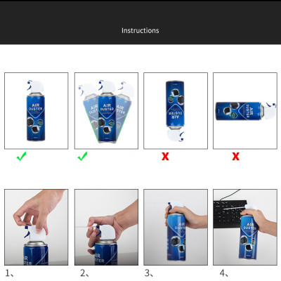 Bình xịt khí nén BLUE vệ sinh làm sạch khử bụi chống tĩnh điện cho Macbook / Bàn Phím / Máy Tính / Máy Ảnh / Máy in / Bản Mạch / iPhone - Hàng Chính Hãng