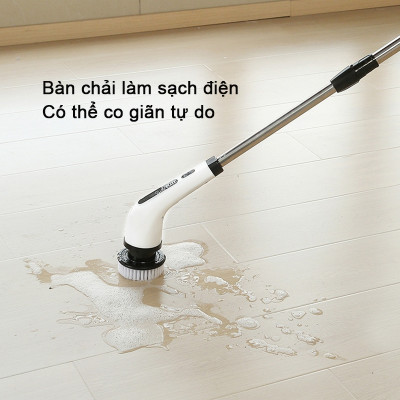 Xiaomi USB Máy cọ rửa nhà cửa cầm tay đa năng , bàn chải vệ sinh đầu xoay 360 với 7 đầu thay thế Bàn chải vệ sinh cầm tay