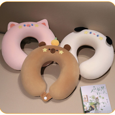Gối chữ U làm bằng mút hoạt tính, gối kê cổ dễ thương dùng để máy bay, xe hơi, du lịch, kê cổ cổ gối ngủ trưa văn phòng-GC876488