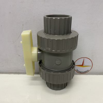 Van hai (2) đầu rắc co 42 nhựa PVC Jiarong _ UB012