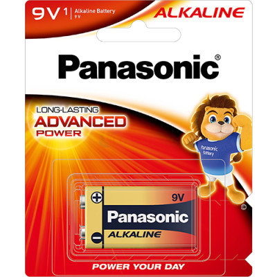 Vỉ Pin kiềm Panasonic Alkaline 9V 6LR61T/1B-V (1 viên/5 viên) - Hàng chính hãng