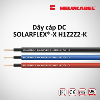 Dây cáp DC HELUKABEL SOLARFLEX-X H1Z2Z2-K | Black | 1 x 10 mm²